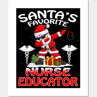 Santas Favorite Nurse Educator Christmas T Shirt Posters and Art